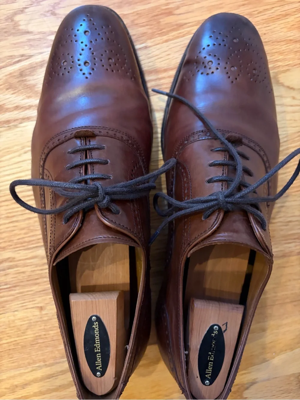 Allen Edmonds Brown Oxfords size 9.5